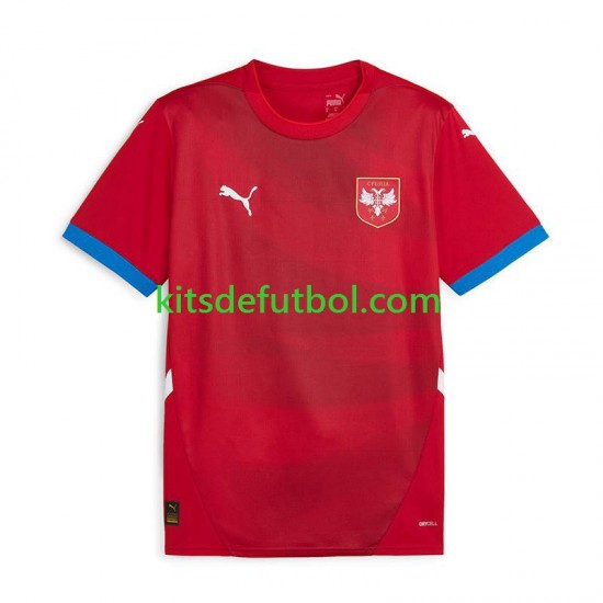 Serbia Euro 2024 Hombre Camiseta Rojo de local Manga Corta