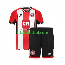 Equipación completa Niño Sheffield United Camiseta de local 2023-2024 Manga Corta