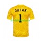 Eslovenia Portero Jan Oblak 1 Euro 2024 Hombre Camiseta Amarillo de local Manga Corta