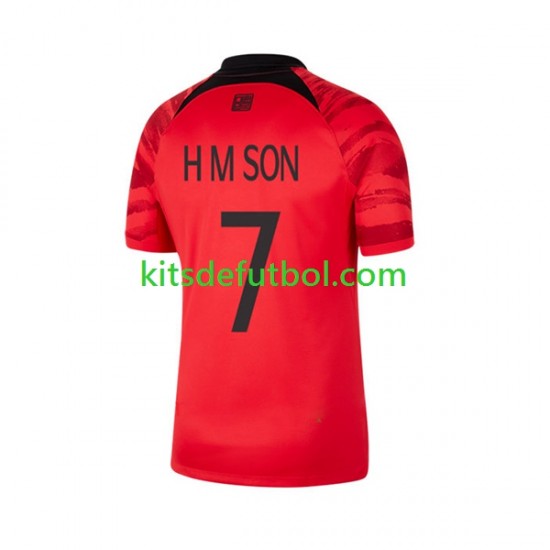 Corea Del Sur Son Heung-min 7 World Cup 2022 Hombre Camiseta de local Manga Corta