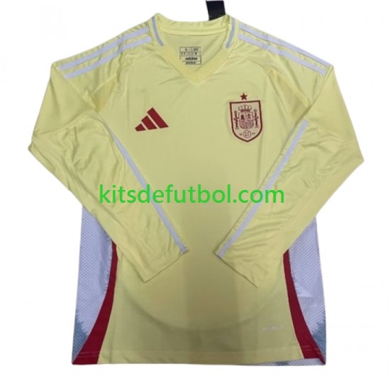 España Euro 2024 Hombre Camiseta de visitante Manga Larga