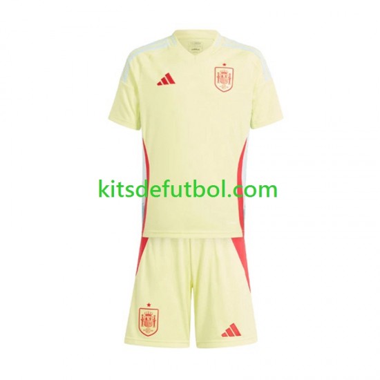 Equipación completa Niño España Euro 2024 Camiseta de visitante Manga Corta