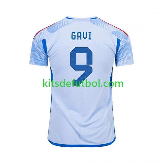 España Gavi 9 World Cup 2022 Hombre Camiseta de visitante Manga Corta