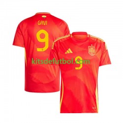 España Gavi 9 Euro 2024 Hombre Camiseta de local Manga Corta
