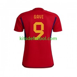 España Gavi 9 World Cup 2022 Hombre Camiseta de local Manga Corta