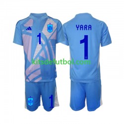 Equipación completa Niño España Portero David Raya 1 Euro 2024 Camiseta de local Manga Corta
