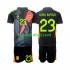 Equipación completa Niño España Portero Unai Simon 23 Euro 2024 Camiseta de visitante Manga Corta