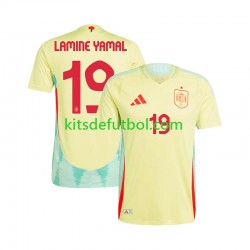 España LAMINE YAMAL 19 Euro 2024 Hombre Camiseta de visitante Manga Corta