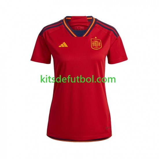 España World Cup 2022 Mujer Camiseta de local Manga Corta