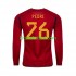 España PEDRI 26 World Cup 2022 Hombre Camiseta de local Manga Larga