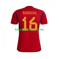 España RODRIGO 16 World Cup 2022 Hombre Camiseta de local Manga Corta