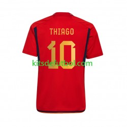 España Thiago 10 World Cup 2022 Hombre Camiseta de local Manga Corta