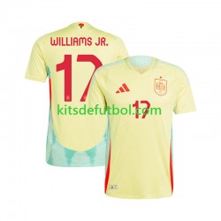 España WILLIAMS JR 17 Euro 2024 Hombre Camiseta de visitante Manga Corta