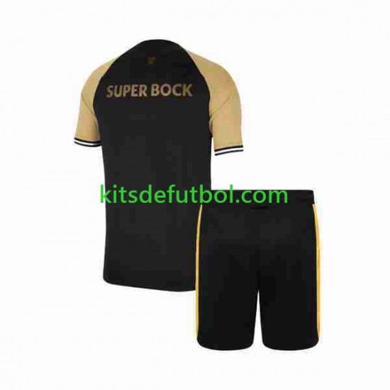 Equipación completa Niño Sporting CP Camiseta alternativa 2023-2024 Manga Corta