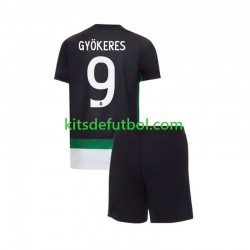 Equipación completa Niño Sporting CP Gyokeres 9 Camiseta de local 2024-2025 Manga Corta