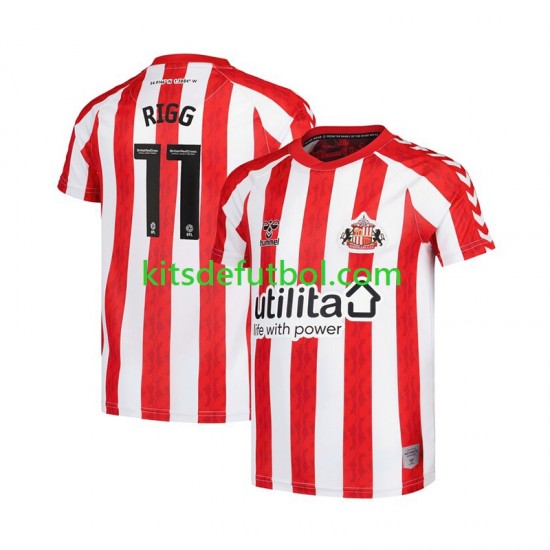 Sunderland Chris Rigg 11 Hombre Camiseta de local 2024-2025 Manga Corta