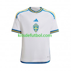 Suecia Hombre Camiseta de visitante 2022-2023 Manga Corta