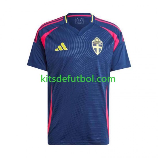 Suecia 2024 Hombre Camiseta de visitante Manga Corta