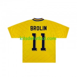 Suecia Brolin 11 Retro 1994 Hombre Camiseta de local Manga Corta