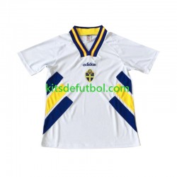 Suecia Retro 1994 Hombre Camiseta de visitante Manga Corta