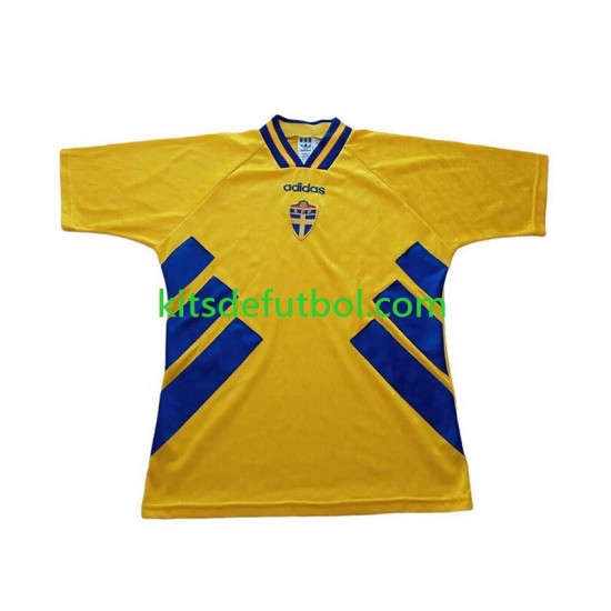 Suecia Retro 1994 Hombre Camiseta de local Manga Corta