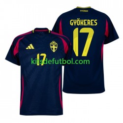 Suecia Viktor Gyokeres 17 2024 Hombre Camiseta de visitante Manga Corta
