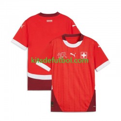 Suiza Euro 2024 Hombre Camiseta Rojo de local Manga Corta