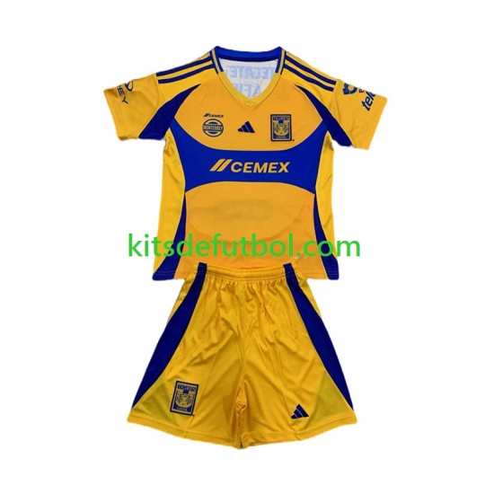 Equipación completa Niño Tigres UANL Camiseta de local 2024-2025 Manga Corta