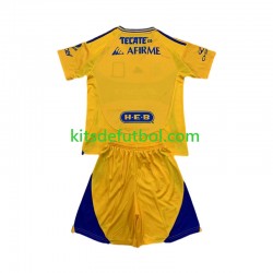 Equipación completa Niño Tigres UANL Camiseta de local 2024-2025 Manga Corta