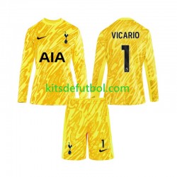 Equipación completa Niño Tottenham Hotspur Portero Vicario 1 Camiseta de local 2024-2025 Manga Larga