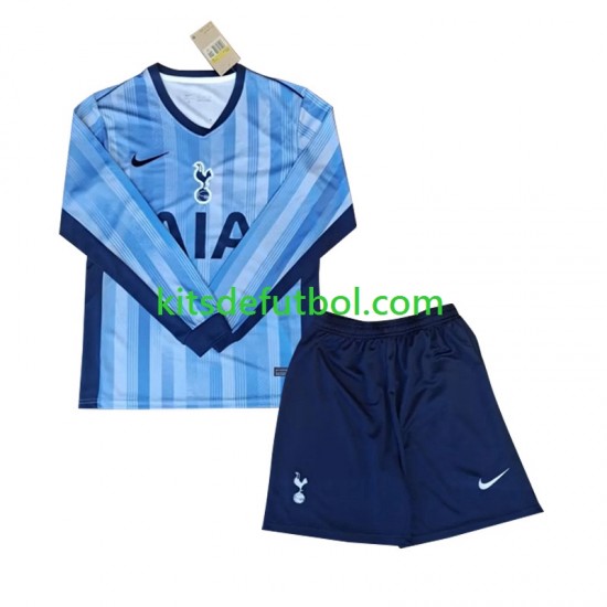 Equipación completa Niño Tottenham Spurs Camiseta de visitante 2024-2025 Manga Larga