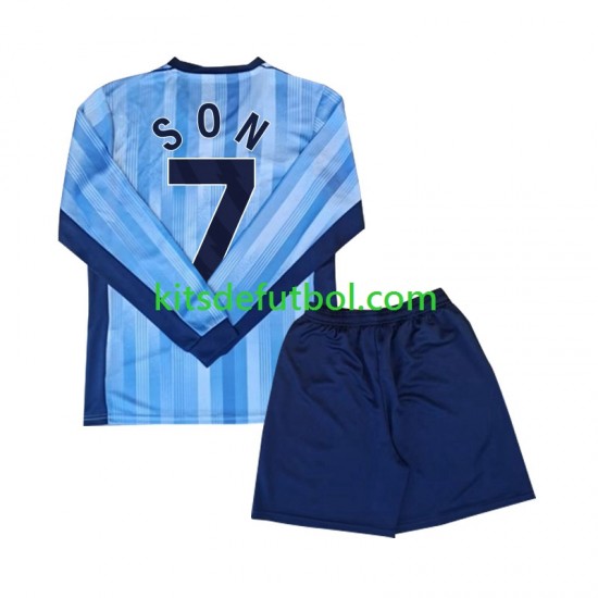Equipación completa Niño Tottenham Spurs Son 7 Camiseta de visitante 2024-2025 Manga Larga