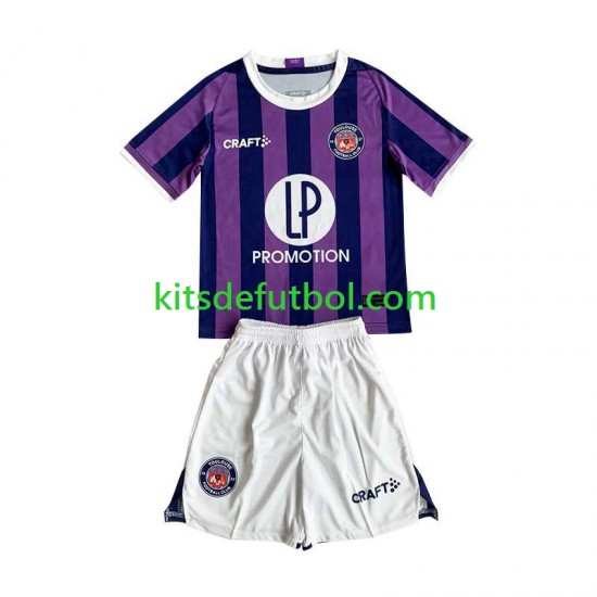 Equipación completa Niño Toulouse Camiseta de visitante 2023-2024 Manga Corta