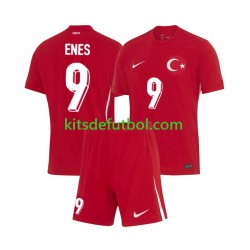 Equipación completa Niño Turquía Enes Unal 9 Euro 2024 Camiseta de visitante Manga Corta