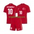 Equipación completa Niño Turquía Hakan Calhanoglu 10 Euro 2024 Camiseta de visitante Manga Corta