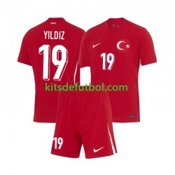 Equipación completa Niño Turquía Kenan Yıldız 19 Euro 2024 Camiseta de visitante Manga Corta