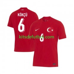 Turquía Orkun Kokcu 6 Euro 2024 Hombre Camiseta de visitante Manga Corta