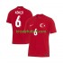 Turquía Orkun Kokcu 6 Euro 2024 Hombre Camiseta de visitante Manga Corta