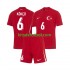 Equipación completa Niño Turquía Orkun Kokcu 6 Euro 2024 Camiseta de visitante Manga Corta