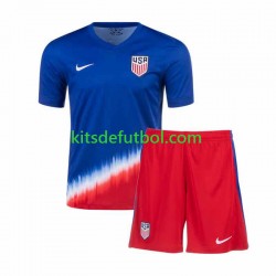 Equipación completa Niño Estados Unidos 2024 Camiseta de visitante Manga Corta