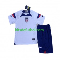 Equipación completa Niño Estados Unidos World Cup 2022 Camiseta de local Manga Corta