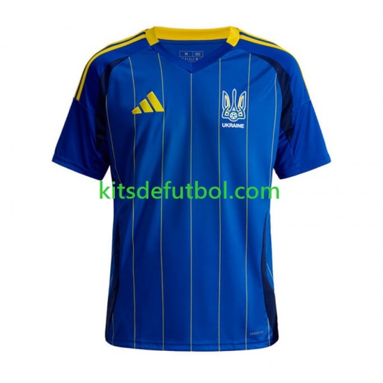 Ucrania 2024 Hombre Camiseta de visitante Manga Corta
