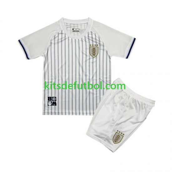 Equipación completa Niño Uruguay 2024 Camiseta de visitante Manga Corta