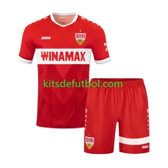 Equipación completa Niño VfB Stuttgart Camiseta de visitante 2024-2025 Manga Corta