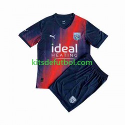 Equipación completa Niño West Bromwich Albion Camiseta alternativa 2023-2024 Manga Corta
