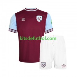 Equipación completa Niño West Ham United Camiseta de local 2024-2025 Manga Corta