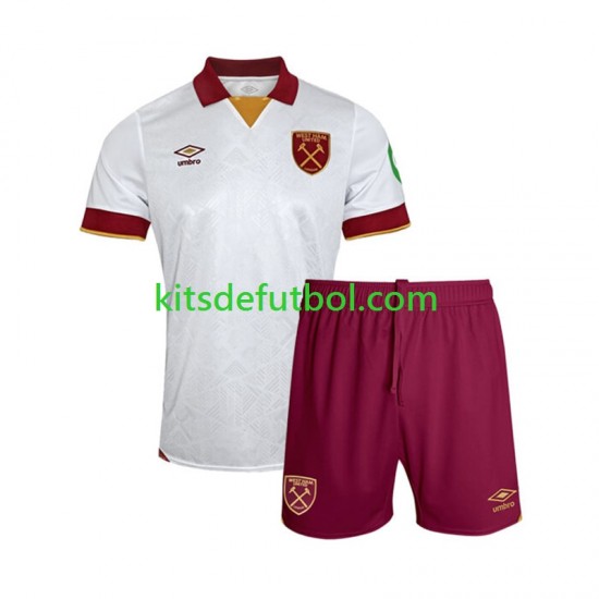 Equipación completa Niño West Ham United Camiseta alternativa 2024-2025 Manga Corta