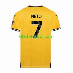Wolverhampton Wanderers NETO 7 Hombre Camiseta de local 2023-2024 Manga Corta