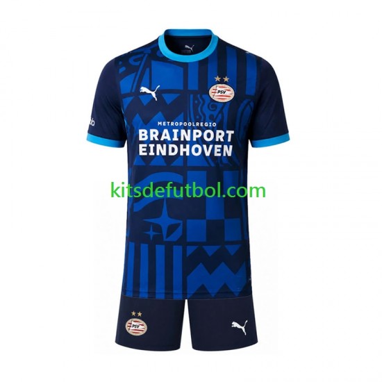 Equipación completa Niño PSV Eindhoven Camiseta alternativa 2026-2027 Manga Corta