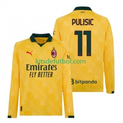 AC Milan Christian Pulisic 11 Hombre Camiseta alternativa 2025-2026 Manga Larga